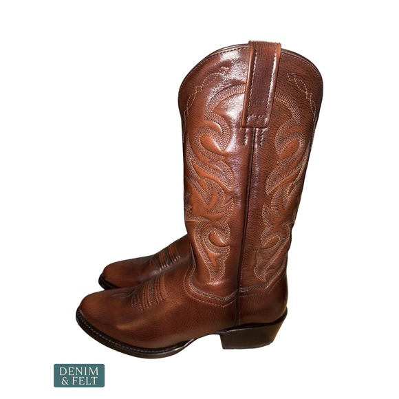 NEW Dan Post Milwaukee Corona Tan Leather Western Cowboy Boots Size 8D Men\'s main image 5